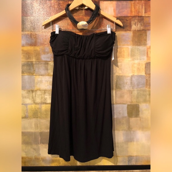 LUSH Black Strapless Bandeau Style Sundress NWT - Picture 5 of 8